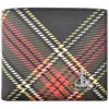 Vivienne Westwood Bi-fold Wallet With Tartan Plaid Design