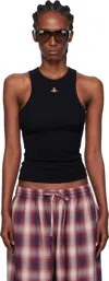 Vivienne Westwood 90s Orb-embellished Ribbed Tank Top Clothing In Black