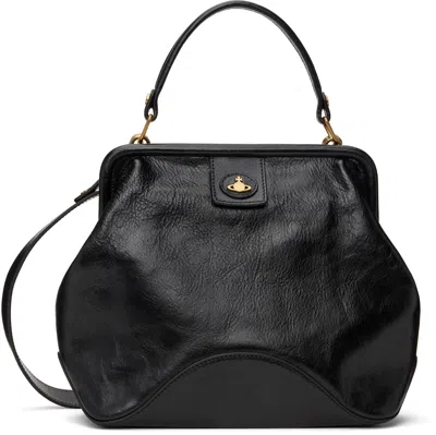 Vivienne Westwood Black Abbey Frame Bag In Ss25-n401