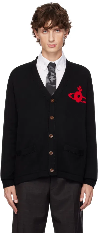 Vivienne Westwood Black Alex Cardigan In Aw24-n401