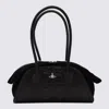 Vivienne Westwood Two-tone Leather And Suede Small Shirley Shoulder Bag In Brown