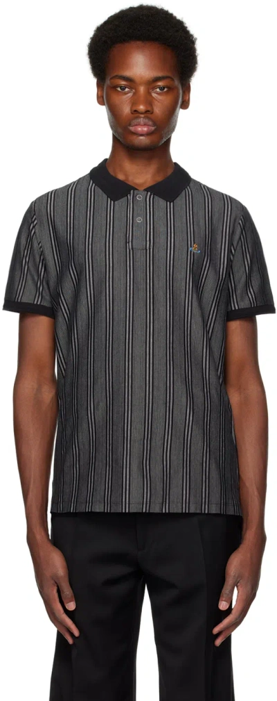 Vivienne Westwood Black & White Classic Polo In 233-j005l-o201po