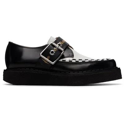 Vivienne Westwood Black & White George Cox Edition Point Toe Monkstraps