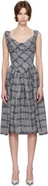 VIVIENNE WESTWOOD BLACK & WHITE SUNDAY MIDI DRESS