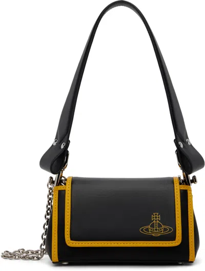 Vivienne Westwood Black & Yellow Hazel Small Bag