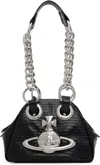 Vivienne Westwood Black Archive Orb Chain Handbag In Black