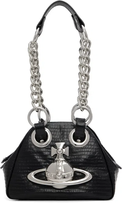 Vivienne Westwood Black Archive Orb Chain Handbag