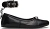 Vivienne Westwood Black Bardot Ballerina Flats In Black