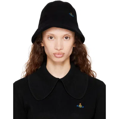 Vivienne Westwood Black Basque Cloche Hat