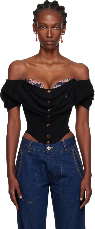 Vivienne Westwood Black Bea Corset Cardigan
