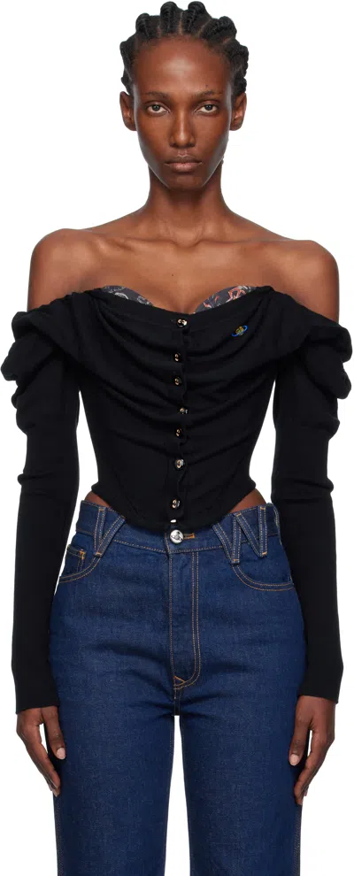 Vivienne Westwood Black Bea Corset Cardigan