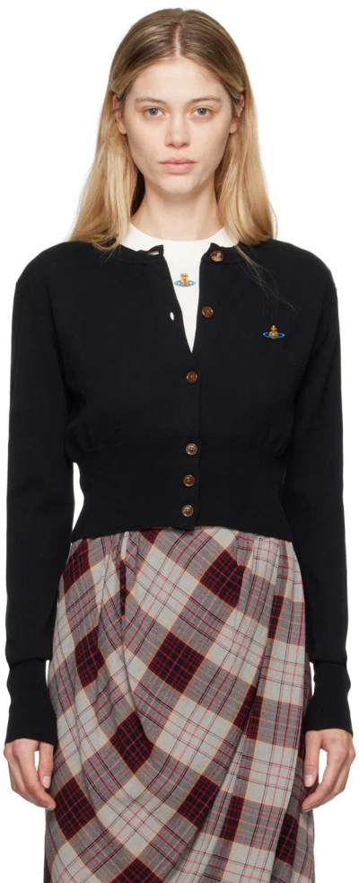 Vivienne Westwood Black Bea Cropped Cardigan