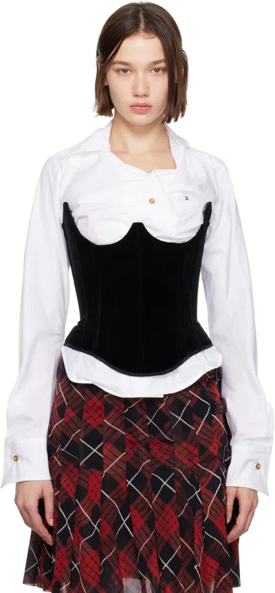Vivienne Westwood Black Bella Cupless Corset In N401 Black