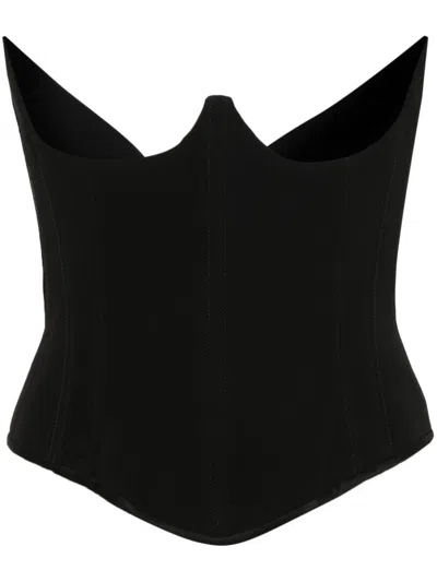 Vivienne Westwood Strapless Corset Top In Schwarz