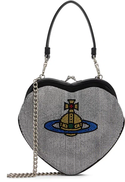 Vivienne Westwood Black Belle Heart Frame Bag
