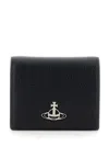 Vivienne Westwood Black Bi-fold Wallet With Logo Orb Black