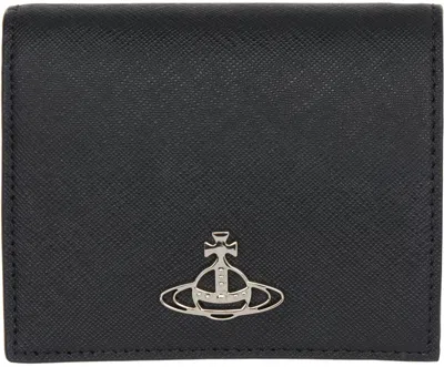 Vivienne Westwood Black Billfold Wallet In Aw24-black