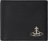 Vivienne Westwood Black Billfold Wallet In Ss25-n401