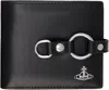 Vivienne Westwood Man. Bondage Billfold Wallet Smooth Leather Black One Size Men In Ss25-n401