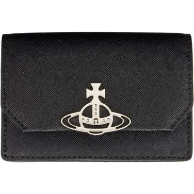 Vivienne Westwood Black Business Card Holder In Pink