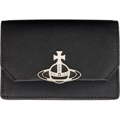 Vivienne Westwood Black Business Card Holder In Aw24-n401 Black