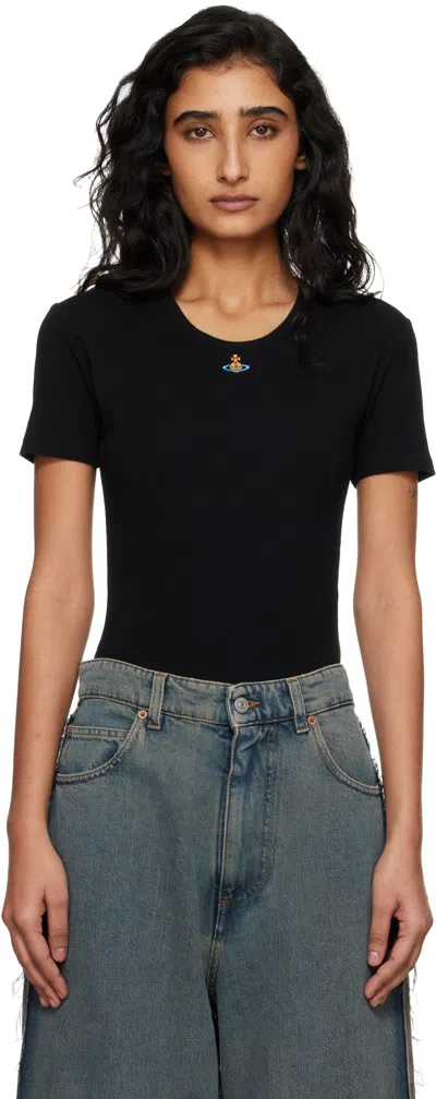 Vivienne Westwood Black Cap Sleeve Bodysuit