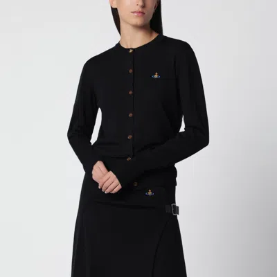 Vivienne Westwood Black Cardigan With Orb Logo