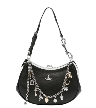 Vivienne Westwood Black Charm Frame Small Shoulder Bag