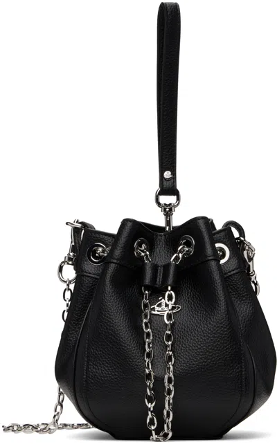 Vivienne Westwood Black Chrissy Small Bucket Bag In N403 Black