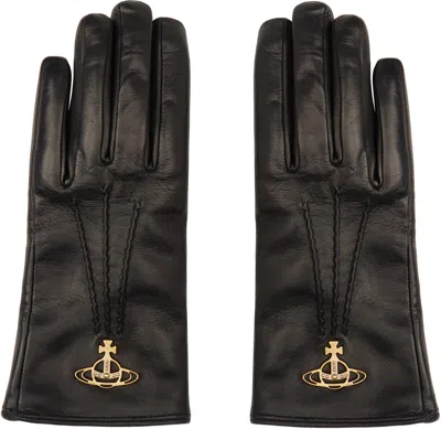 Vivienne Westwood Black Classic Gloves In Aw24-n402