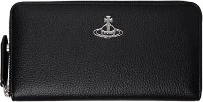 Vivienne Westwood Black Classic Zip Round Wallet In N403 Black