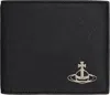 Vivienne Westwood Black Coin Pocket Wallet In Ss25-n401