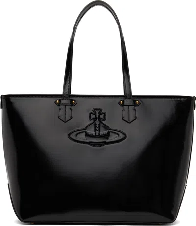 Vivienne Westwood Black Colette Tote In Aw24-n404