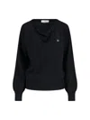 Vivienne Westwood Black Cotton And Cashmere Orb Sweater