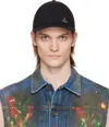 Vivienne Westwood Black Cotton Baseball Cap In Ss25-n401