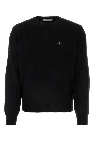 VIVIENNE WESTWOOD BLACK COTTON BLEND ALEX SWEATER