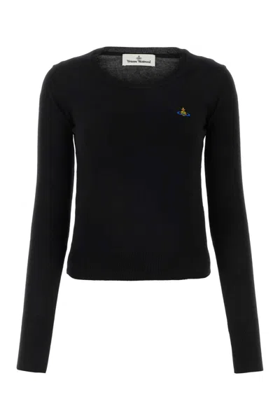 VIVIENNE WESTWOOD BLACK COTTON BLEND BEA SWEATER