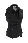 Vivienne Westwood Sleeveless Collared Shirt Button Detailing In Black