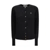 Vivienne Westwood Knitwear Crewneck Embroidered Logo Long Sleeves In Black