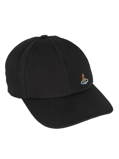 Vivienne Westwood Orb Baseball Cap In Black