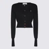 Vivienne Westwood Orb-embroidered Cropped Cardigan In Black
