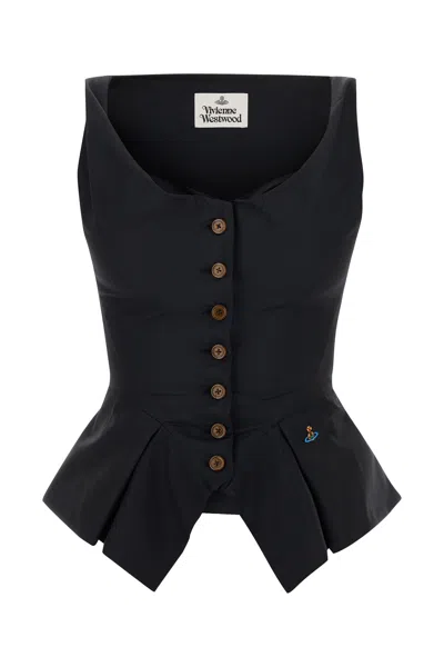 Vivienne Westwood Black Cotton Monday Vest