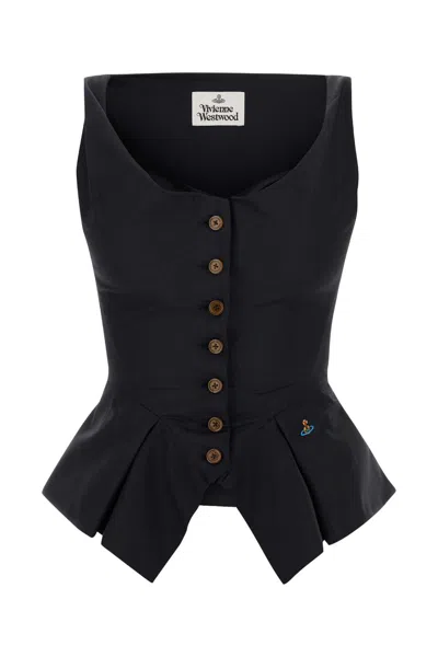 Vivienne Westwood Black Cotton Monday Vest