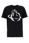 Vivienne Westwood "stencil Orb" Oversized T-shirt In Black