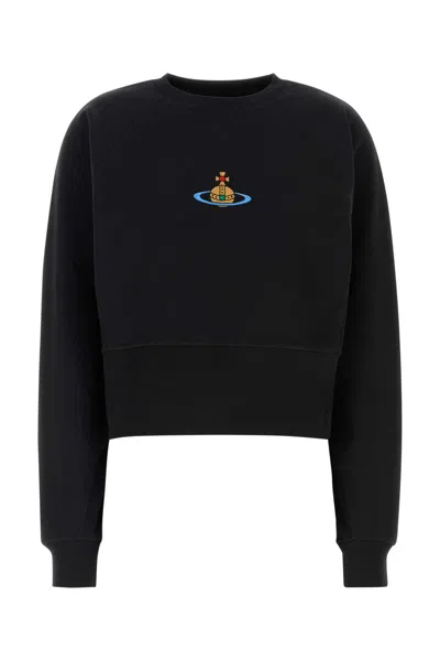 VIVIENNE WESTWOOD VIVIENNE WESTWOOD BLACK COTTON SWEATSHIRT