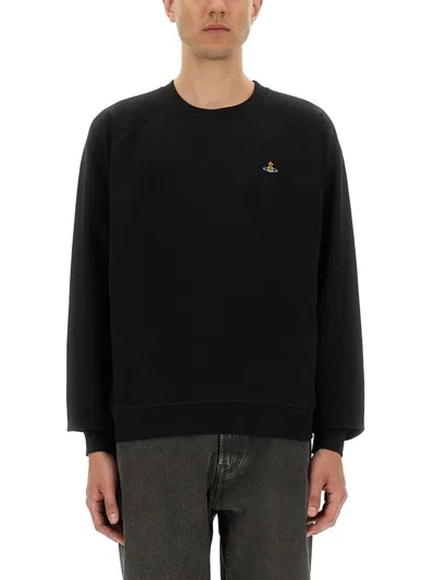 Vivienne Westwood Black Cotton Sweatshirts In Multi