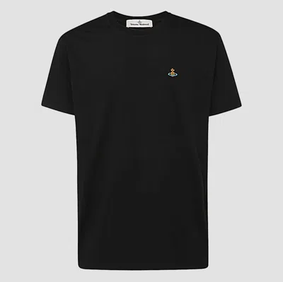 VIVIENNE WESTWOOD BLACK COTTON T-SHIRT
