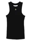 Vivienne Westwood 90s Orb-embellished Ribbed Tank Top Clothing In Black