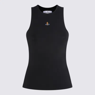 Vivienne Westwood Fitted Black Sleeveless Top With High Neckline