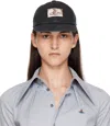 Vivienne Westwood Black Cotton Twill Baseball Cap In Black
